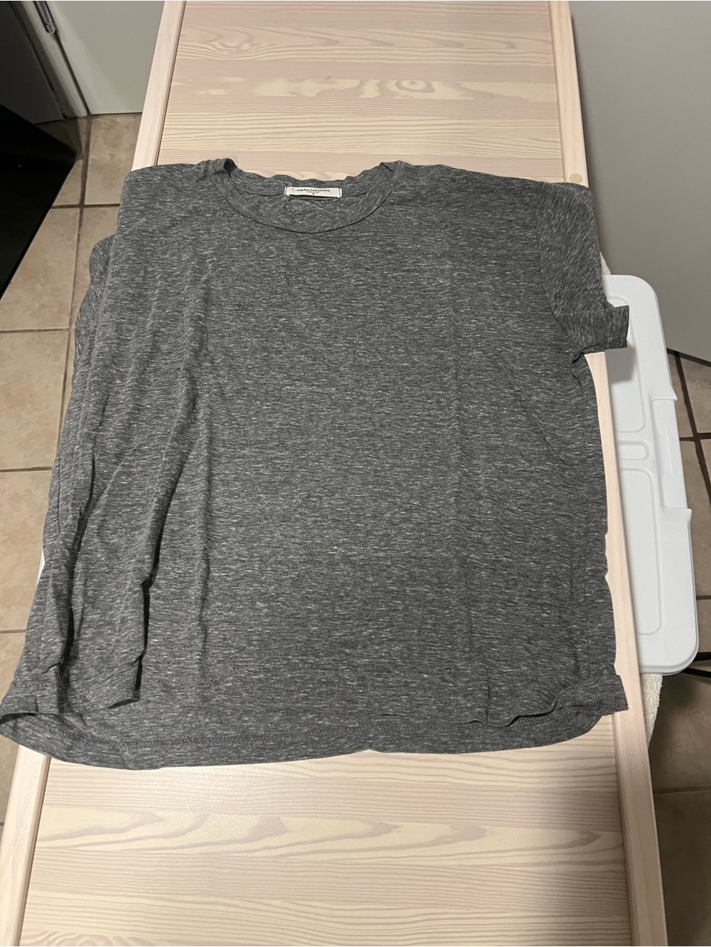 perfectwhitetee Heather Gray Crop Top